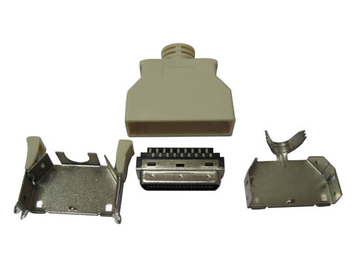 SCSI 14,20,26,36,50,68P CN 公头 塑壳 弹片